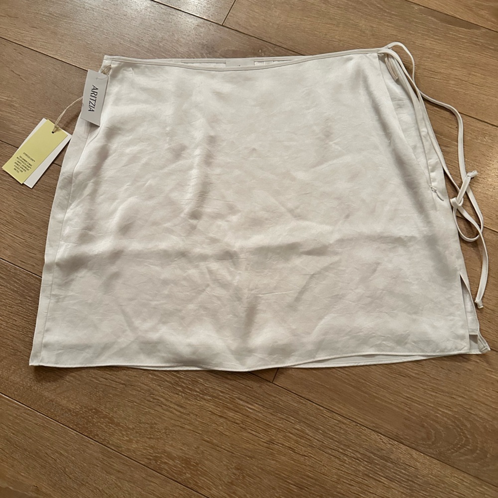 Wilfred Silk skirt in light birch size 10